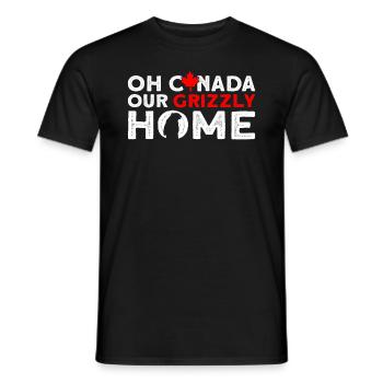 Grizzly Bear Canada Brown Bear Bear - Men's T-Shirt - black - Front - AI Model Male 178 light (178cm)