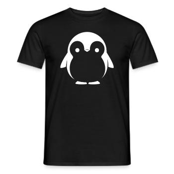 Penguin Kawaii Penguin Cute - Men's T-Shirt - black - Front - AI Model Male 178 light (178cm)