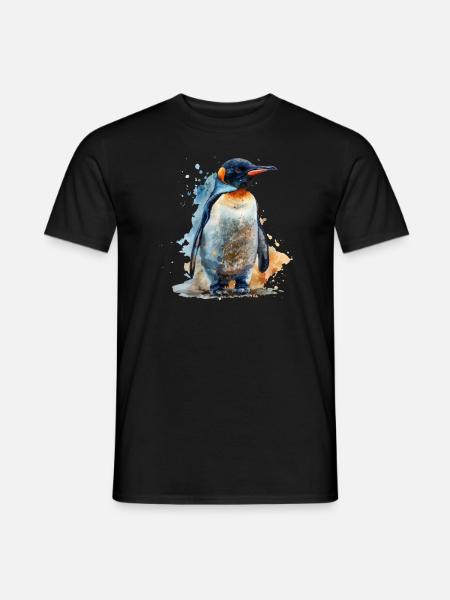 Pinguin Kawaii Pinguin Niedlich - Männer T-Shirt - Schwarz