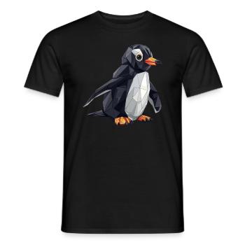 Origami Pingouin Kawaii Pingouin Mignon - T-shirt homme - noir - Devant - AI Model Male 178 light (178cm)