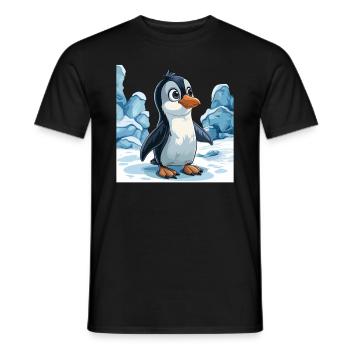 Pinguin Kawaii Pinguin Niedlich - Männer T-Shirt - Schwarz - Vorne - AI Model Male 178 light (178cm)