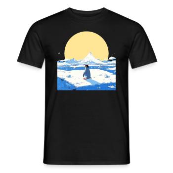 Penguin Kawaii Penguin Cute - Men's T-Shirt - black - Front - AI Model Male 178 light (178cm)