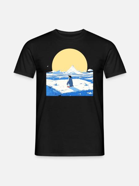 Pinguin Kawaii Pinguin Niedlich - Männer T-Shirt - Schwarz