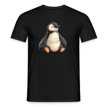 Pinguin Kawaii Pinguin Niedlich - Männer T-Shirt - Schwarz - Vorne - AI Model Male 178 light (178cm)