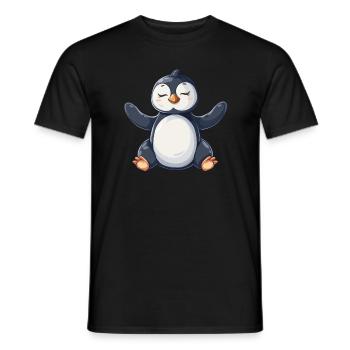 Pinguin Kawaii Pinguin Niedlich - Männer T-Shirt - Schwarz - Vorne - AI Model Male 178 light (178cm)