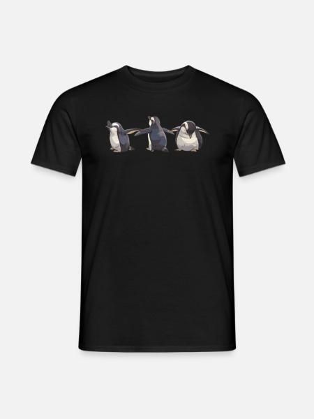 Pinguin Yoga Kawaii Pinguin Niedlich - Männer T-Shirt - Schwarz