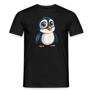 Pingouin Kawaii Pingouin mignon - T-shirt homme - noir - Devant - AI Model Male 178 light (178cm)