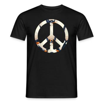 Pinguin Friedenszeichen Kawaii Pinguin Niedlich - Männer T-Shirt - Schwarz - Vorne - AI Model Male 178 light (178cm)