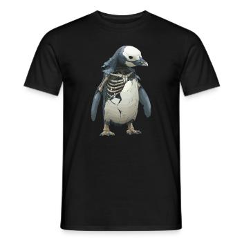 Pinguin Skelett Halloween Pinguin - Männer T-Shirt - Schwarz - Vorne - AI Model Male 178 light (178cm)