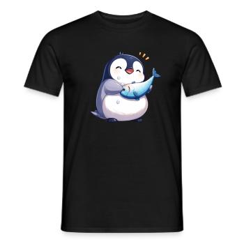 Pinguin Kawaii Pinguin Niedlich - Männer T-Shirt - Schwarz - Vorne - AI Model Male 178 light (178cm)