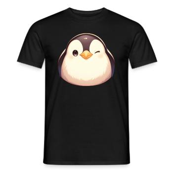 Pinguin Kawaii Pinguin Niedlich - Männer T-Shirt - Schwarz - Vorne - AI Model Male 178 light (178cm)