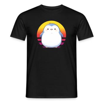 Penguin Kawaii Penguin Cute - Men's T-Shirt - black - Front - AI Model Male 178 light (178cm)