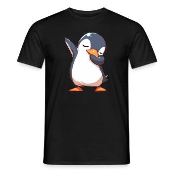Pingouin Sondage Kawaii Pingouin Mignon - T-shirt homme - noir - Devant - AI Model Male 178 light (178cm)