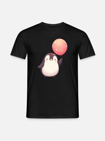 Pingouin Ballon Kawaii Pingouin Mignon - T-shirt homme - noir