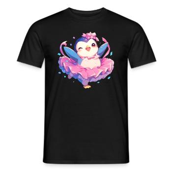 Pinguin Ballett Tänzer Kawaii Pinguin Niedlich - Männer T-Shirt - Schwarz - Vorne - AI Model Male 178 light (178cm)