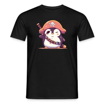 Pinguin Pinguin Kawaii Pinguin Niedlich - Männer T-Shirt - Schwarz - Vorne - AI Model Male 178 light (178cm)