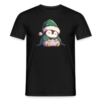 Pinguin Elf Weihnachten Pinguin Niedlich - Männer T-Shirt - Schwarz - Vorne - AI Model Male 178 light (178cm)