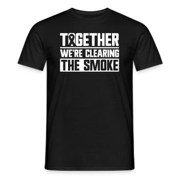 Lung Cancer Awareness Month White Ribbon - Men's T-Shirt - black - Front - AI Model Male 178 light (178cm)