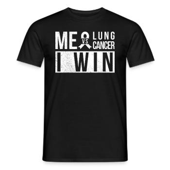 Lung Cancer Awareness Month White Ribbon - Men's T-Shirt - black - Front - AI Model Male 178 light (178cm)
