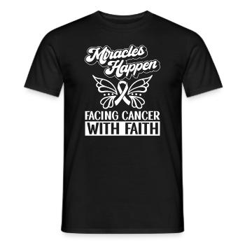 Lungenkrebs-Bewusstseinsmonat Weiße Schleife - Männer T-Shirt - Schwarz - Vorne - AI Model Male 178 light (178cm)