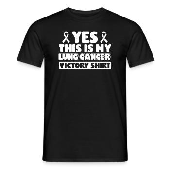 Lung Cancer Free Lung Cancer Awareness - Men's T-Shirt - black - Front - AI Model Male 178 light (178cm)