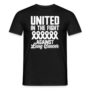 Lung Cancer Warrior Lung Cancer Awareness - Men's T-Shirt - black - Front - AI Model Male 178 light (178cm)