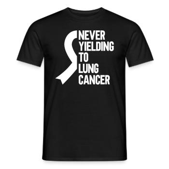Lung Cancer Warrior Lung Cancer Awareness - Men's T-Shirt - black - Front - AI Model Male 178 light (178cm)