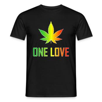 One Love - Männer T-Shirt - Schwarz - Vorne - AI Model Male 178 light (178cm)