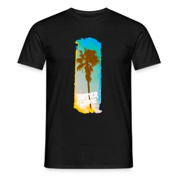 Summer is coming - Men's T-Shirt - black - Front - AI Model Male 178 light (178cm)