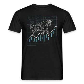 aktien Bullish Stock trader Geschenk Gift - Männer T-Shirt - Schwarz - Vorne - AI Model Male 178 light (178cm)