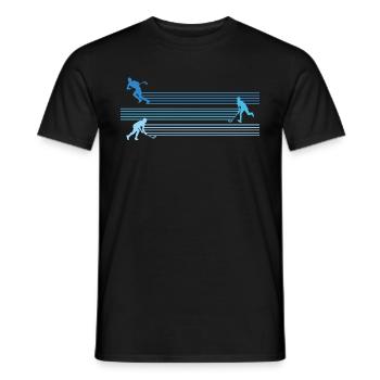 Floorball Player Floorball FloorBall - Men's T-Shirt - black - Front - AI Model Male 178 light (178cm)