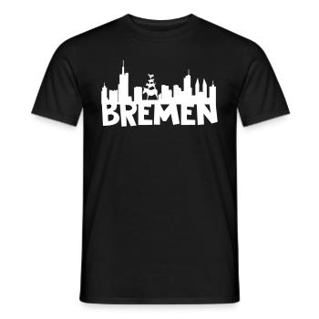 Brême horizon - T-shirt homme - noir - Devant - AI Model Male 178 light (178cm)