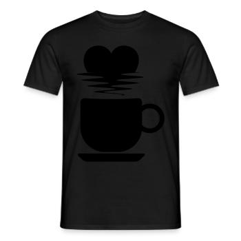 Coffee connoisseurs. - Men's T-Shirt - black - Front - AI Model Male 178 light (178cm)