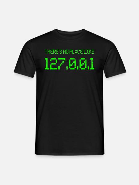 127 0 0 1 - Men's T-Shirt - black