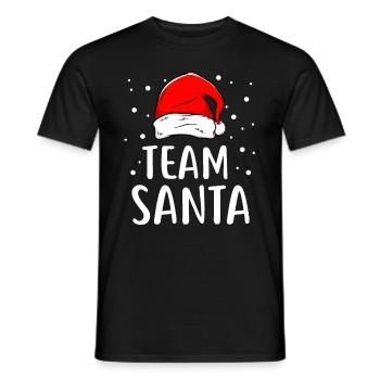 Team Santa Lustiges Weihnachts T-Shirt Geschenk - Männer T-Shirt - Schwarz - Vorne - AI Model Male 178 light (178cm)