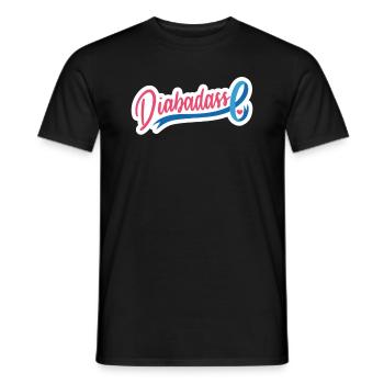 Diabadass T-shirt cadeau diabète diabétique - T-shirt homme - noir - Devant - AI Model Male 178 light (178cm)