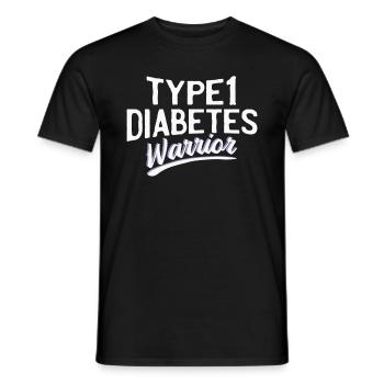 Type 1 Diabetes Warrior Shirt Gift Diabetic - Men's T-Shirt - black - Front - AI Model Male 178 light (178cm)