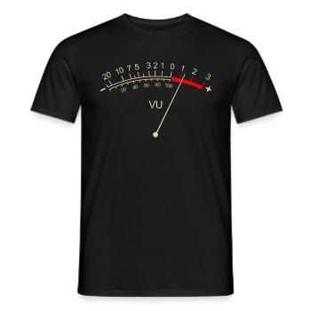 VU Meter Vintage Analog - Men's T-Shirt - black - Front - AI Model Male 178 light (178cm)