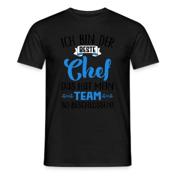 Bester Chef Sprüche Spruch Ich Bin Der Beste Chef - Männer T-Shirt - Schwarz - Vorne - AI Model Male 178 light (178cm)