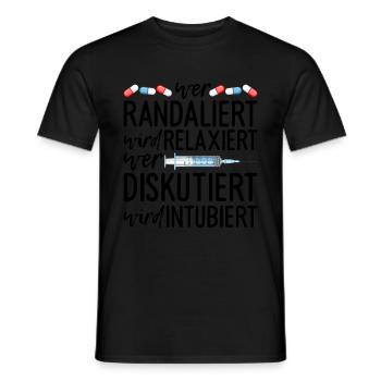 Krankenschwester Arzthelferin Sprüche Pflegekraft - Männer T-Shirt - Schwarz - Vorne - AI Model Male 178 light (178cm)
