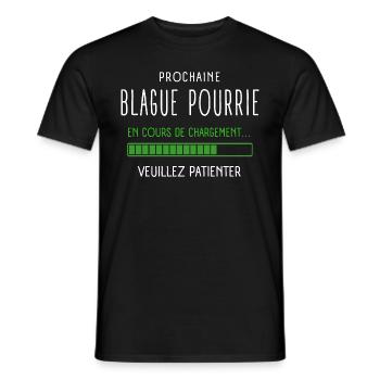 Blagues De Papa En Cours De Chargement Humour - T-shirt homme - noir - Devant - AI Model Male 178 light (178cm)