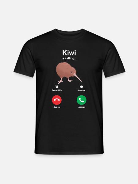 Kiwi bird calling gift - Men's T-Shirt - black