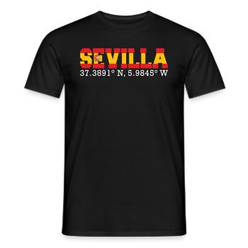 Séville Cadeau de vêtements de vacances - T-shirt homme - noir - Devant - AI Model Male 178 light (178cm)