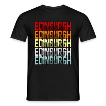 Cadeau d’ascendance écossaise d’Édimbourg - T-shirt homme - noir - Devant - AI Model Male 178 light (178cm)