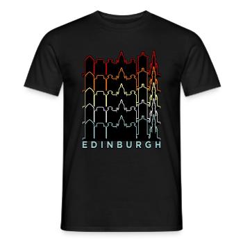 Schottland Edinburgh Castle Geschenk - Männer T-Shirt - Schwarz - Vorne - AI Model Male 178 light (178cm)