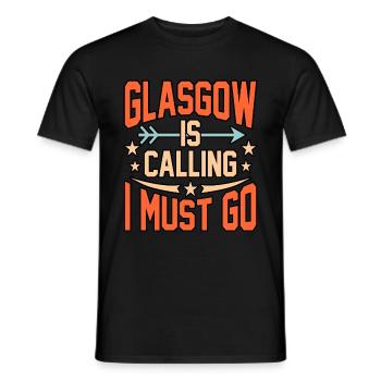 Cadeau de voyage à Glasgow - T-shirt homme - noir - Devant - AI Model Male 178 light (178cm)