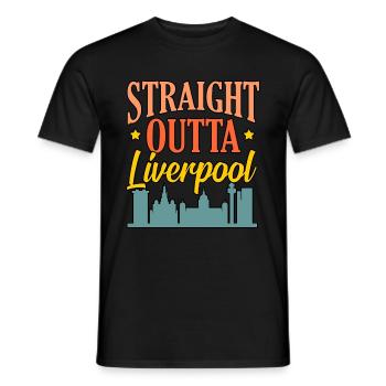 Liverpool Cityscape Cadeau - T-shirt homme - noir - Devant - AI Model Male 178 light (178cm)