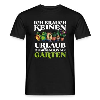 Garten Urlaub - Männer T-Shirt - Schwarz - Vorne - AI Model Male 178 light (178cm)