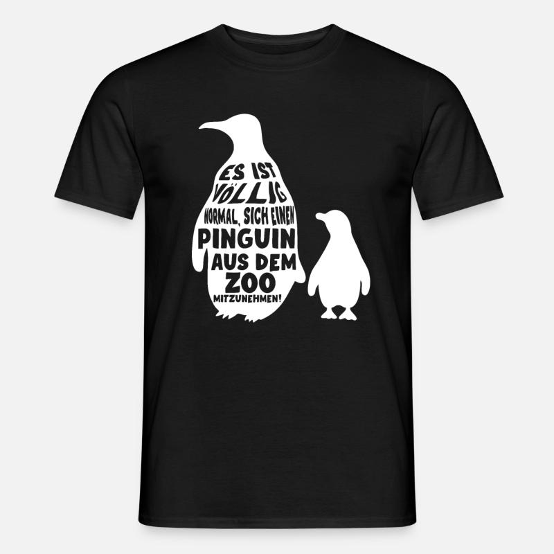 Pinguin - Männer T-Shirt - Schwarz