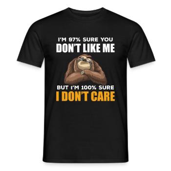 Lustige Humorvolle Faultier geschenkidee - Männer T-Shirt - Schwarz - Vorne - AI Model Male 178 light (178cm)
